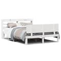 Miniatyrbillede 2 af 11: vidaXL sengeramme med sengegavl135x190 cm massivt fyrretræ hvid