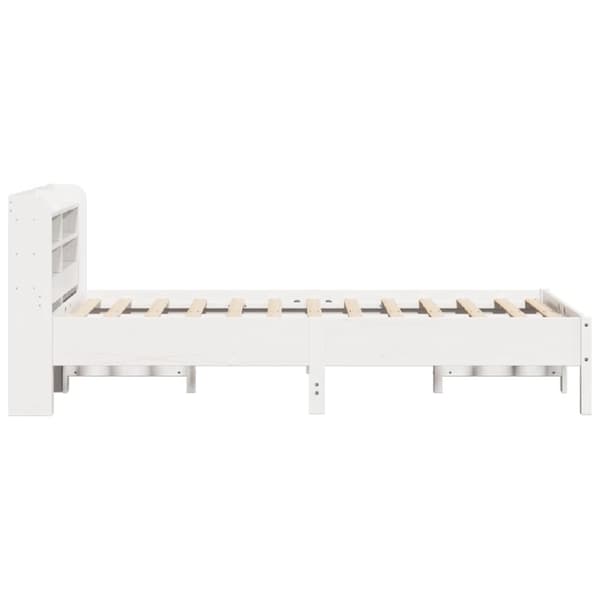 vidaXL sengeramme uden madras 120x200 cm massivt fyrretræ hvid