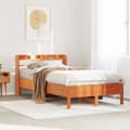 Miniatyrbilde 2 av 11: vidaXL Sengeramme uten madrass voksbrun 90x190 cm heltre furu