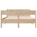 Miniatyrbilde 5 av 11: vidaXL Sengeramme uten madrass hvit 135x190 cm heltre furu