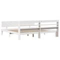 Miniatyrbilde 7 av 11: vidaXL Sengeramme med hodegavl hvit 180x200 cm heltre furu