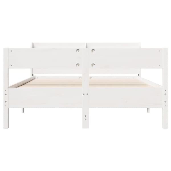 vidaXL Sengeramme uten madrass hvit 140x200 cm heltre furu