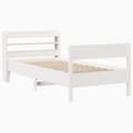 Miniatyrbilde 4 av 11: vidaXL Sengeramme uten madrass hvit 75x190 cm heltre furu