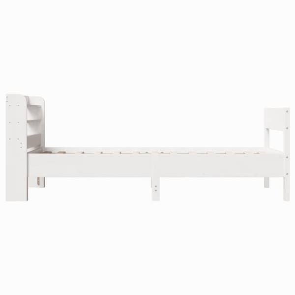 vidaXL Sengeramme uten madrass hvit 75x190 cm heltre furu
