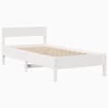 Miniatyrbilde 8 av 11: vidaXL Sengeramme uten madrass hvit 75x190 cm heltre furu