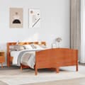 Miniatyrbilde 2 av 11: vidaXL Sengeramme uten madrass voksbrun 120x200 cm heltre furu