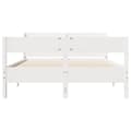 Miniatyrbilde 5 av 11: vidaXL Sengeramme uten madrass hvit 160x200 cm heltre furu
