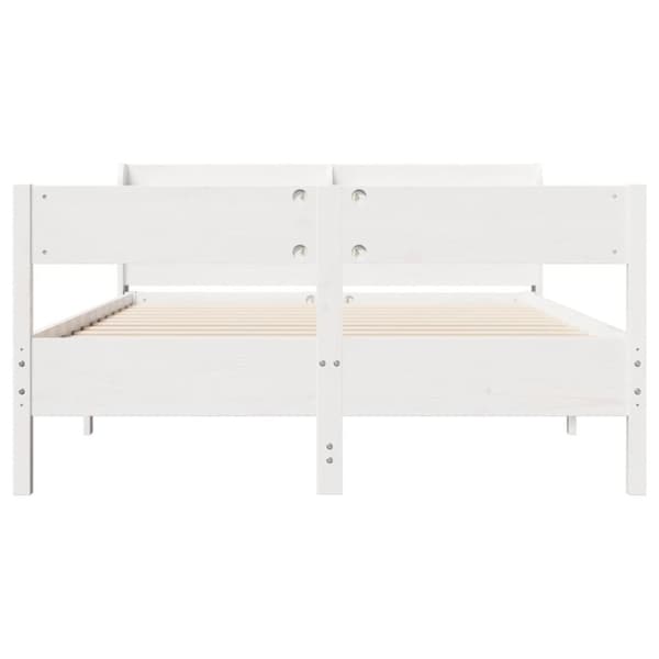 vidaXL Sengeramme uten madrass hvit 160x200 cm heltre furu