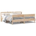 Miniatyrbilde 3 av 11: vidaXL Sengeramme med madrass 200x200 cm heltre furu