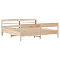 Miniatyrbilde 4 av 11: vidaXL Sengeramme med madrass 200x200 cm heltre furu