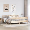 Miniatyrbilde 2 av 11: vidaXL Sengeramme med madrass 200x200 cm heltre furu