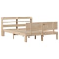 Miniatyrbilde 3 av 11: vidaXL Sengeramme med hodegavl 150x200 cm heltre furu