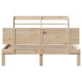 Miniatyrbilde 5 av 11: vidaXL Sengeramme med hodegavl 150x200 cm heltre furu