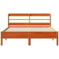 Miniatyrbilde 5 av 11: vidaXL Sengeramme uten madrass voksbrun 140x200 cm heltre furu