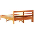 Miniatyrbilde 7 av 11: vidaXL Sengeramme uten madrass voksbrun 140x200 cm heltre furu