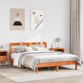 Miniatyrbilde 2 av 11: vidaXL Sengeramme uten madrass voksbrun 140x200 cm heltre furu