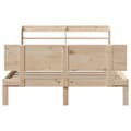 Miniatyrbilde 5 av 11: vidaXL Sengeramme med hodegavl 120x200 cm heltre furu