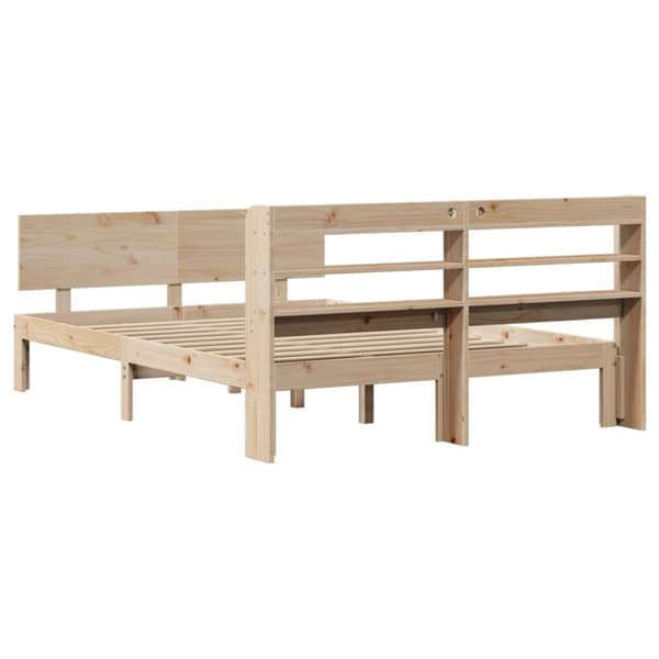 vidaXL Sengeramme med hodegavl 120x200 cm heltre furu