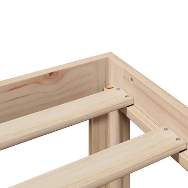 vidaXL Sengeramme med hodegavl 120x200 cm heltre furu