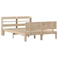 Miniatyrbilde 1 av 11: vidaXL Sengeramme med hodegavl 120x200 cm heltre furu