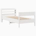 Miniatyrbilde 4 av 11: vidaXL Sengeramme uten madrass hvit 90x190 cm heltre furu