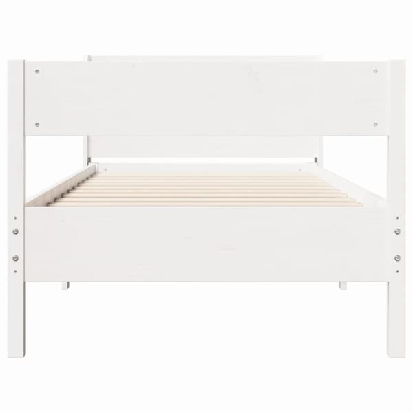vidaXL Sengeramme uten madrass hvit 90x190 cm heltre furu