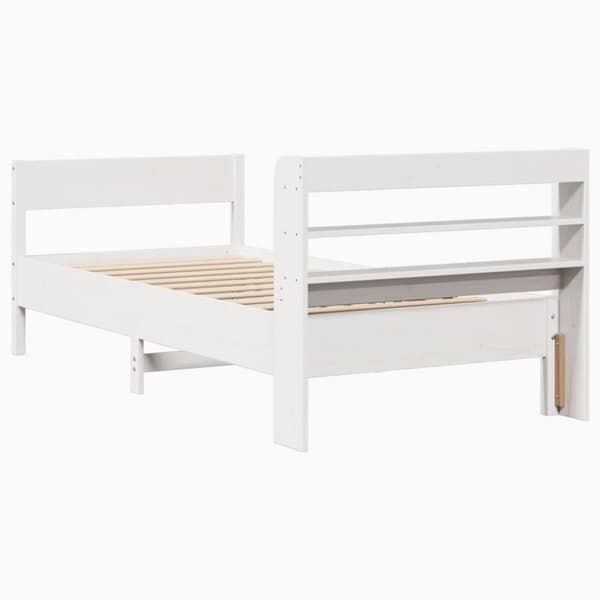 vidaXL Sengeramme uten madrass hvit 90x190 cm heltre furu
