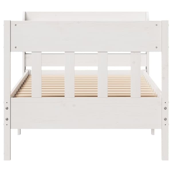 vidaXL Sengeramme uten madrass hvit 90x190 cm heltre furu