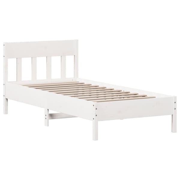 vidaXL Sengeramme uten madrass hvit 90x190 cm heltre furu