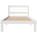 Miniatyrbilde 5 av 11: vidaXL Sengeramme med hodegavl hvit 75x190 cm heltre furu