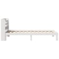 Miniatyrbilde 6 av 11: vidaXL Sengeramme med hodegavl hvit 75x190 cm heltre furu