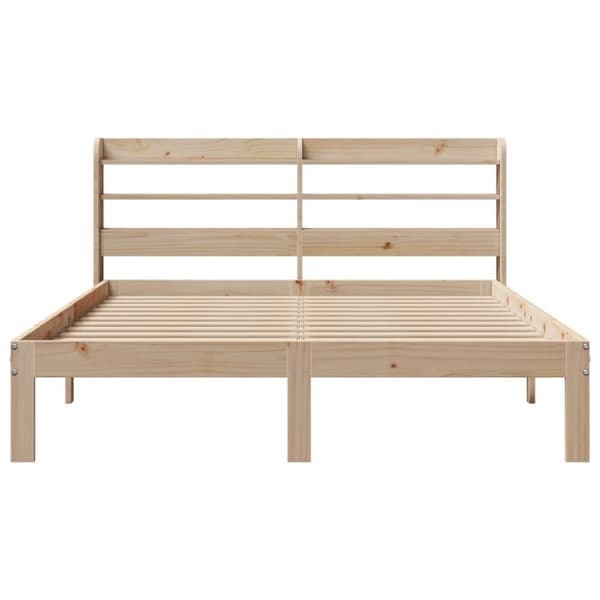 vidaXL Sengeramme med hodegavl 140x200 cm heltre furu