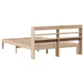 Miniatyrbilde 7 av 11: vidaXL Sengeramme med hodegavl 140x200 cm heltre furu