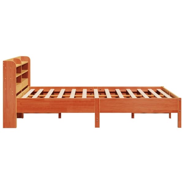 vidaXL sengeramme uden madras 135x190 cm massivt fyrretræ brun