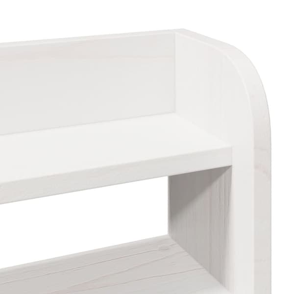 vidaXL sengeramme med sengegavl 140x190 cm massivt fyrretræ hvid