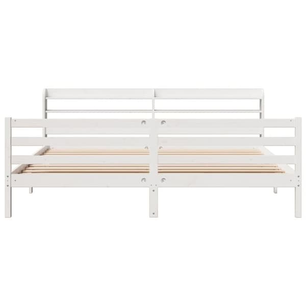 vidaXL sengeramme med sengegavl 180x200 cm massivt fyrretræ