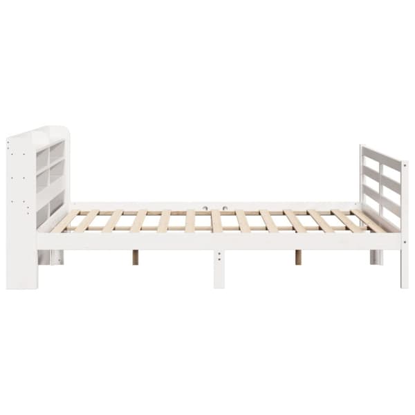 vidaXL sengeramme med sengegavl 180x200 cm massivt fyrretræ