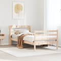 Miniatyrbilde 4 av 11: vidaXL Sengeramme med hodegavl 90x190 cm heltre furu
