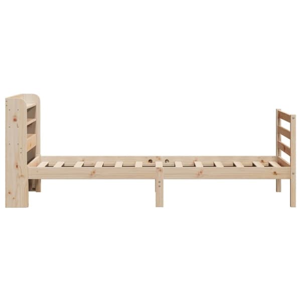 vidaXL Sengeramme med hodegavl 90x190 cm heltre furu