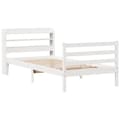 Miniatyrbilde 3 av 11: vidaXL Sengeramme med hodegavl hvit 90x190 cm heltre furu
