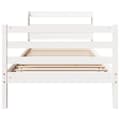 Miniatyrbilde 5 av 11: vidaXL Sengeramme med hodegavl hvit 90x190 cm heltre furu