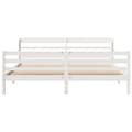 Miniatyrbilde 5 av 11: vidaXL Sengeramme med hodegavl hvit 180x200 cm heltre furu