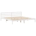 Miniatyrbilde 8 av 11: vidaXL Sengeramme med hodegavl hvit 180x200 cm heltre furu