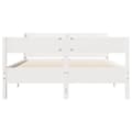 Miniatyrbilde 5 av 11: vidaXL Sengeramme uten madrass hvit 150x200 cm heltre furu