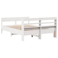 Miniatyrbilde 7 av 11: vidaXL Sengeramme uten madrass hvit 150x200 cm heltre furu