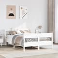 Miniatyrbilde 2 av 11: vidaXL Sengeramme uten madrass hvit 150x200 cm heltre furu