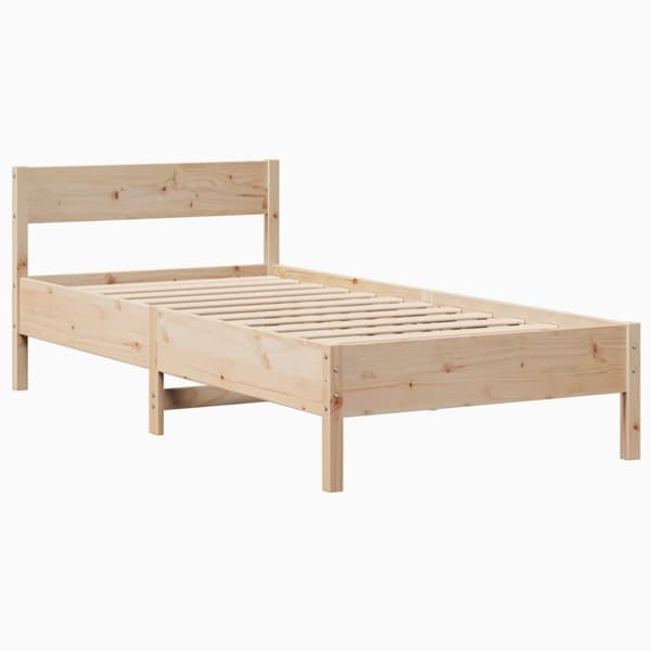 vidaXL Sengeramme uten madrass 90x200 cm heltre furu