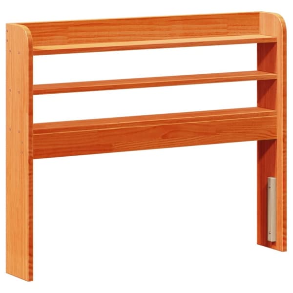 vidaXL Sängram utan madrass vaxad brun 90x190 cm massiv furu