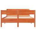 Miniatyrbilde 5 av 11: vidaXL Sengeramme uten madrass brun 135x190 cm heltre furu