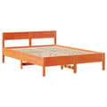 Miniatyrbilde 8 av 11: vidaXL Sengeramme uten madrass brun 135x190 cm heltre furu